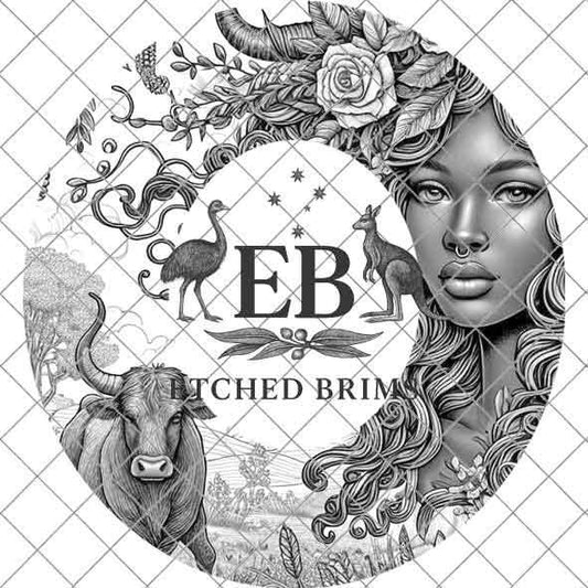 Taurus Zodiac Hat Design PNG, Laser Engraving File, Western Boho Digital Download, Hat Engraving Design, Western Hat File, EB553