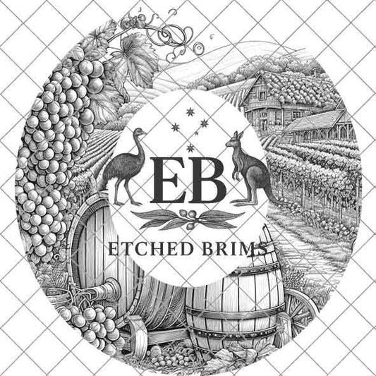 Winery Vineyard Grapes 4, Hat Burning Design, Digital Download, Hat Burning Templates, Laser Engraving Design, Hat Burning Stencils, EB521