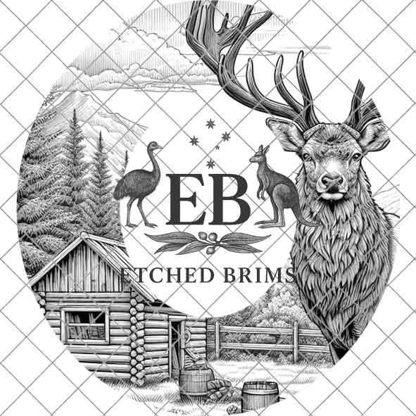 Hat Burning Design, Deer 1, Hat Burning Stencil, Hat Burning Template, Hat Laser Engraving Design, PNG & PDF File, Hunting, Hat File EB455