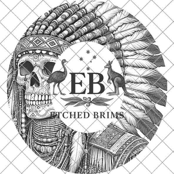 Indian Skull & Feathers 3, Laser Hat Burning Design, Digital Download PNG, Hat Burning Template, Hat Laser Engraving Design, Hat File EB156