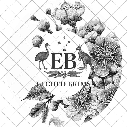 Cherry Blossom Flowers, Hat Burning Design, Cowboy Hat Laser Engraving Template, Wide Brim Fedora Art, Digital Download PNG PDF, EB1022