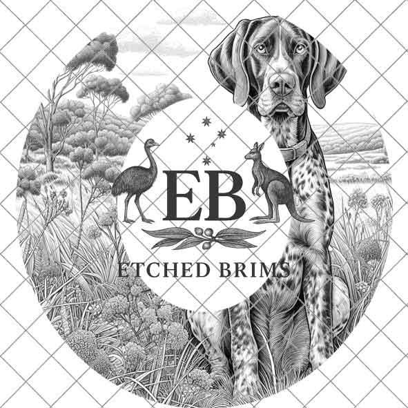 Hat Burning Design, German Short haired Pointer, Hat Engraving Template, PNG, PDF, Farm Dog Design, Digital File for Burning Hats – EB396A