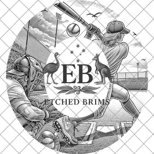 Softball Baseball Sports 2, Hat Burning Design, Digital Download, Hat Burning Templates, Laser Engraving Design, Hat Burning Stencils, EB511