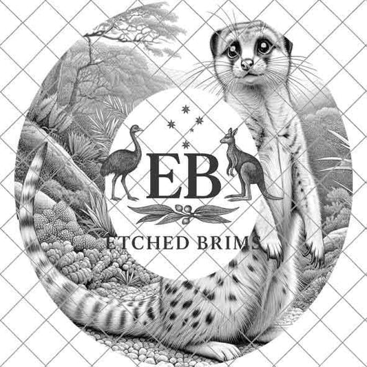 Meerkat 3, Wildlife Desert, Laser Hat Burning Design, Digital Download PNG, Hat Burning Template, Hat Laser Engraving Design, Hat File EB362