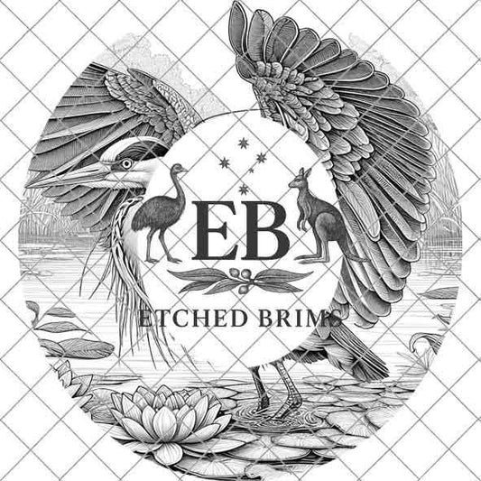 Heron 7 Hat File, Hat Burning Design, Digital Download PNG, Hat Burning Template, Hat Laser Engraving Design, Bird Design, Hat File EB320