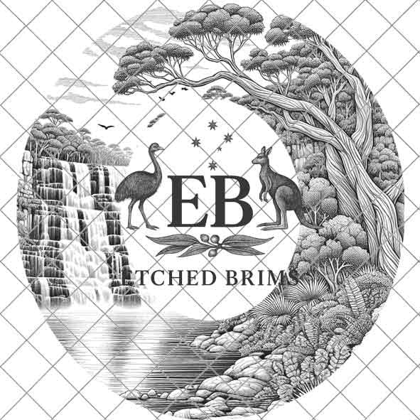 Waterfall 10 Laser Hat Burning Design, Digital Download PNG, Hat Burning Template, Hat Laser Engraving Design Wide Brim Hat Laser File EB110