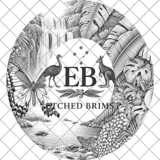 Waterfall 3 Laser Hat Burning Design, Digital Download PNG, Hat Burning Template, Hat Laser Engraving Design Wide Brim Hat Laser File EB111