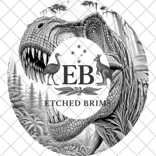 Dinosaur, Hat Burning Design, Digital Download PNG, Laser Template, PDF Hand Traceable Stencil, EB1009