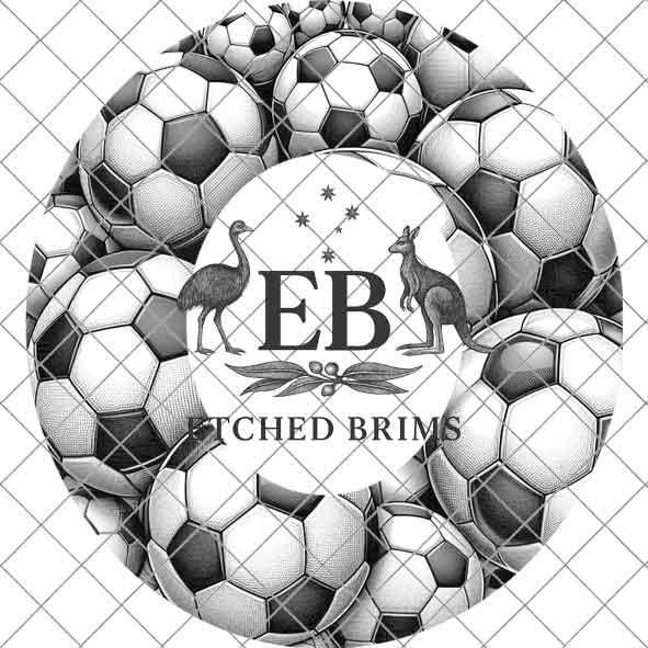 Hat Burning Design, Soccer Ball 6, Sports Hat File, Digital Download PNG, Hat Burning Template, Hat Laser Engraving Design, Hat File EB424
