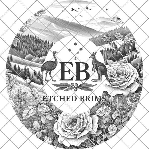 Wild Roses Hat File 4, Flowers, Laser Hat Burning Design, Digital Download PNG, Western Hat, Hat Laser Engraving Design, Hat File EB143