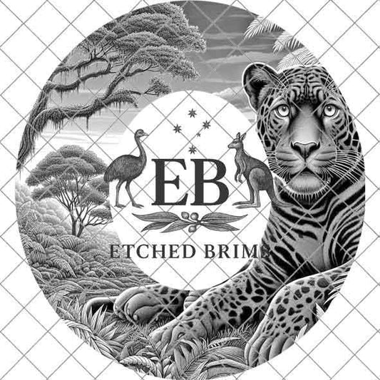 Jungle Panther 5, Hat Burning Design, Digital Download PNG & PDF, Hat Burning Templates, Laser Engraving Design, Hat Burning Stencils, EB491
