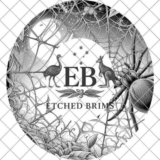 Halloween Hat Template, Spider Web Hat Burning Design, Spooky Season, PNG, Hat Burning Stencil, Hat Burning Design, Engraving Pattern, EB459