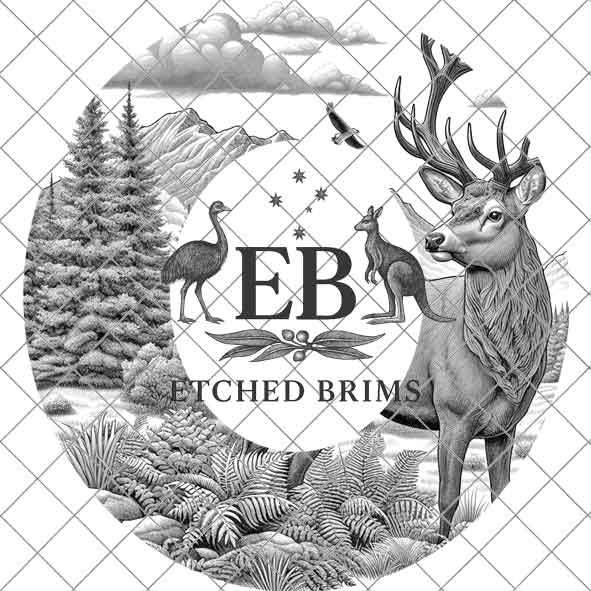 Hat Burning Design, Deer 4, Hat Burning Stencil, Hat Burning Template, Hat Laser Engraving Design, PNG & PDF File, Hunting, Hat File EB456