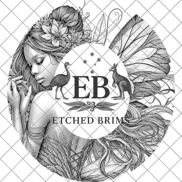 Fairy 14 Laser Hat Burning Design, Digital Download PNG, Hat Burning Template, Hat Laser Engraving Design, Wide Brim Hat Laser File EB131