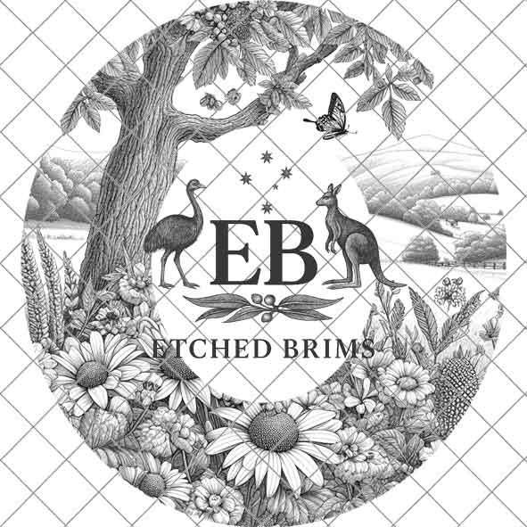 Hat Burning Design, Wildflowers 1, Hat Burning Stencil, PNG & PDF, Hat Burning Template, Laser Hat Burning File, BOHO, Hat File EB294