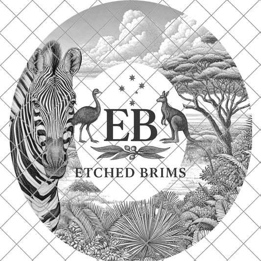 Zebra Safari 2, Hat Burning Design, Hand Burning Stencil included, PDF & PNG, Hat Burning Template, Laser Engraving Design, EB639