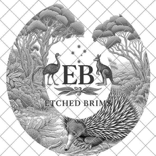 Hat Burning Design, Australian Native Echidna, Wide Brim Hat Design, Hat Burning Template, Hat Burning Stencil, Laser File, PNG File, EB479