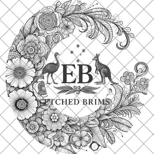 Flowers 1, Laser Hat Burning Design, Digital Download PNG, Hat Burning Template, Hat Laser Engraving Design, Hat File EB59