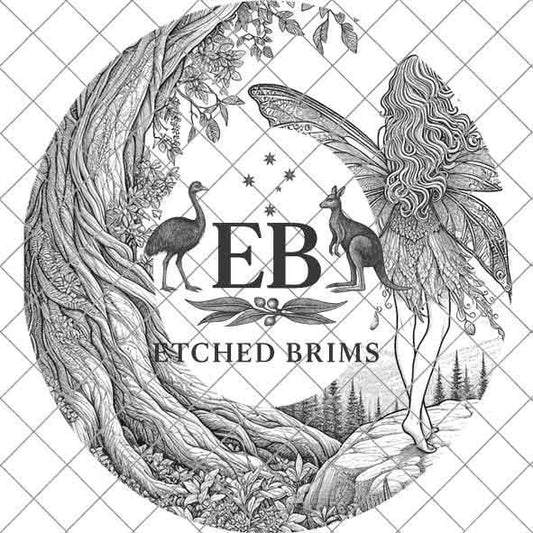 Fairy 6 Laser Hat Burning Design, Digital Download PNG, Hat Burning Template, Hat Laser Engraving Design, Wide Brim Hat Laser File EB86