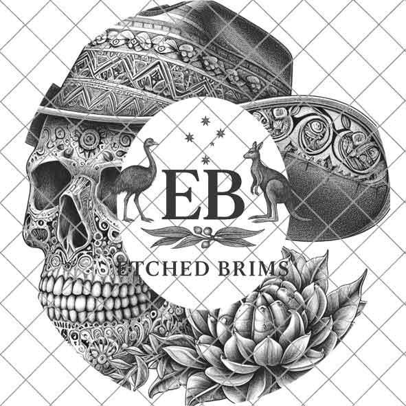Skull 3, Cowboy Hat, Cactus Western Brim PNG Template, Digital Laser Burn Design for Wide Brim Faux Suede Hats, Laser Hat Burning File EB299