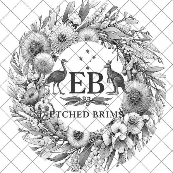 Australian Native Bush Flowers 4 Hat File, Hat Engraving Design, Hat Burning Template, Hat Laser Engraving File, Boho Floral Hat File EB264