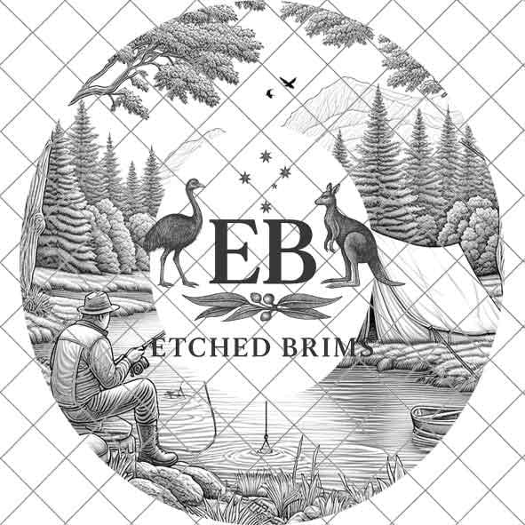 Camping Fishing 3 Hat File, Laser Hat Burning Design, Digital Download PNG, Hat Burning Template, Hat Laser Engraving Design, Hat File EB99