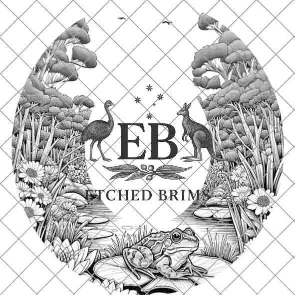 Frog & Flowers 5, Laser Hat Burning Design, Digital Download PNG, Western Hat, Hat Laser Engraving Design, Hat File EB149