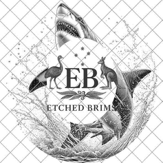 Shark Fish 4 Hat File, Hat Burning Design, Digital Download PNG, Hat Burning Template, Hat Laser Engraving Design, Ocean, Hat File EB446