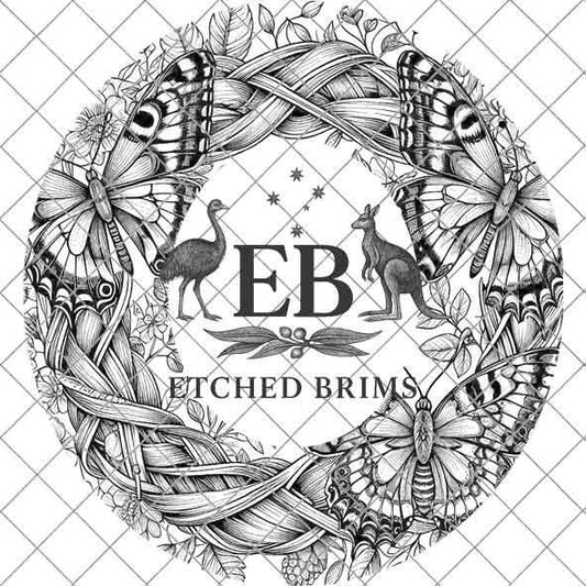 Butterflies 7 Hat File, Laser Hat Burning Design, Digital Download PNG, Hat Burning Template, Hat Laser Engraving Design, Hat File EB82