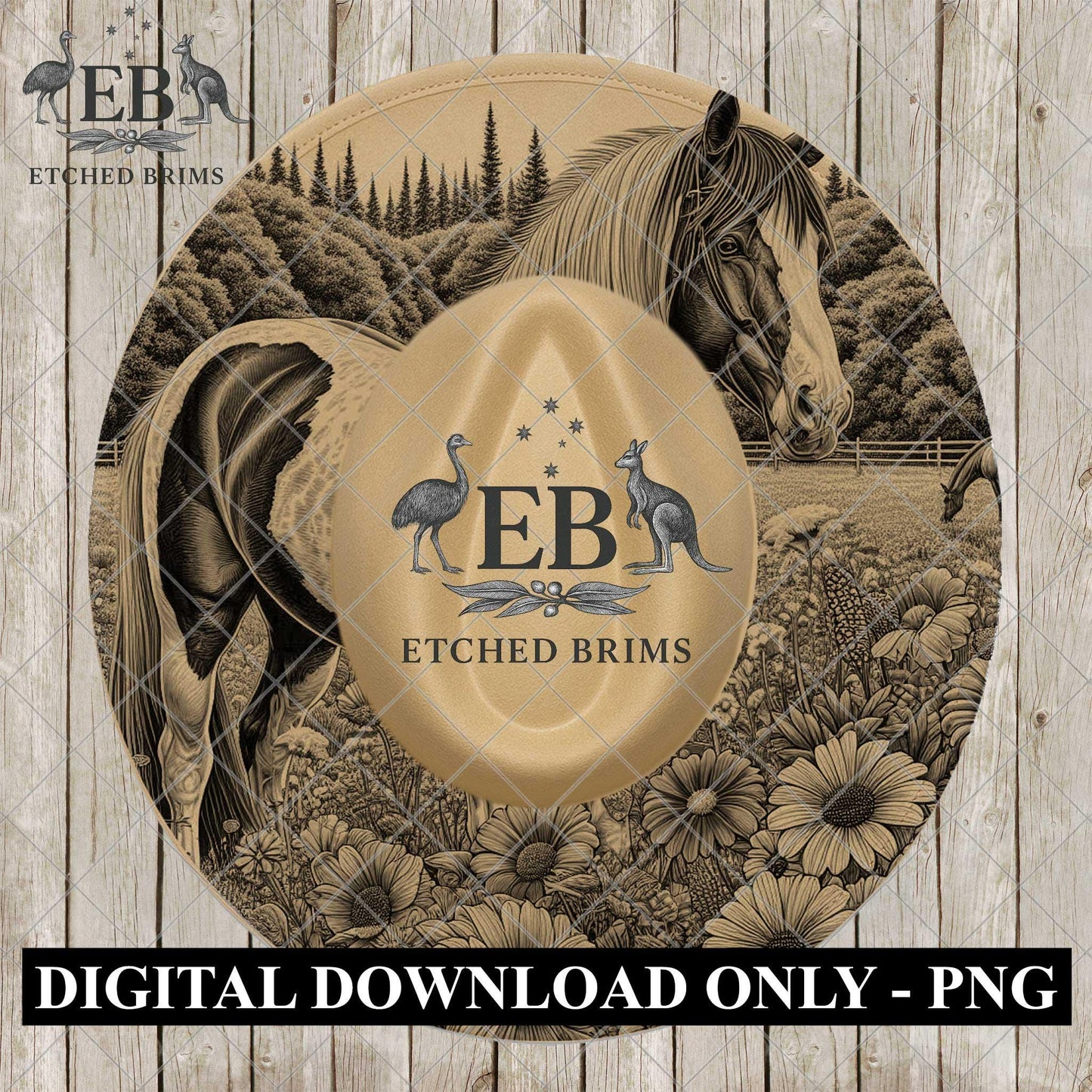 American Paint Horse, Laser Hat Burning Design, Digital Download PNG, Hat Burning Template, Hat Laser Engraving Design, Hat File EB1132