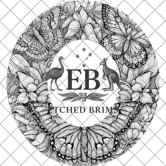 Butterflies Flowers 8 Hat File, Laser Hat Burning Design, Digital Download, Hat Burning Template, Hat Laser Engraving Design, Hat File EB282