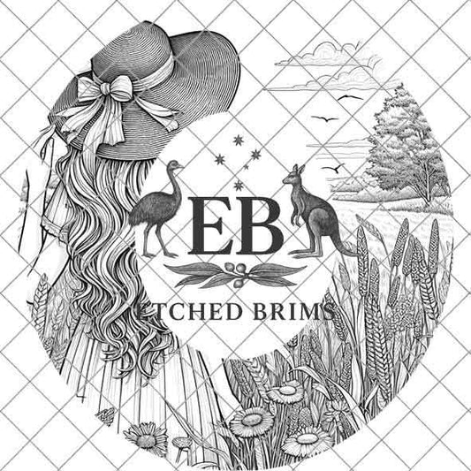 Hat Burning Design, Woman Flowers 1, Digital File, PNG, PDF, Hat Burning Template, Cowgirl Hat, Laser Engraving, Wide Brim Hat Design, EB329