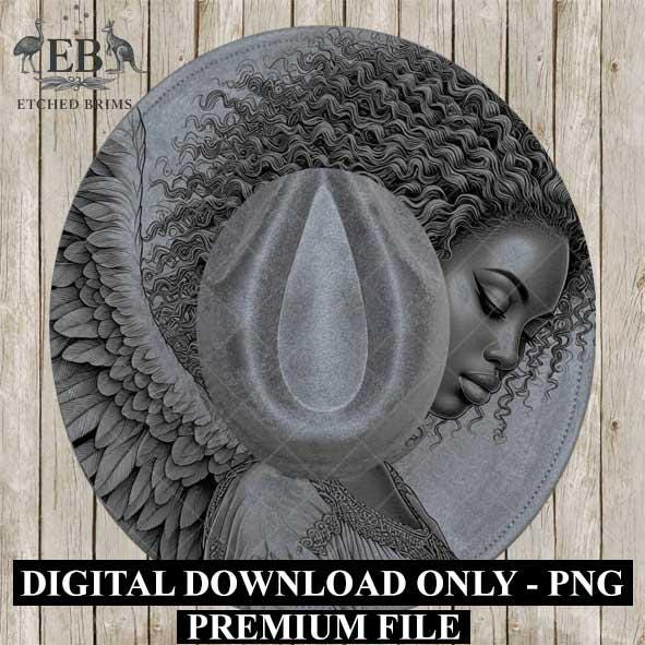 Angel Wings Hat Burning Templates 14, Memorial Wide Brim Hat, Laser Hat Designs, Hand Burning Stencil, PNG & PDF Digital Downloads, EB527