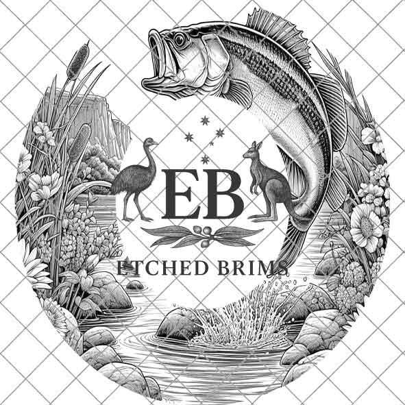 Hat Burning Design, Bass Fish 6, Fishing Digital File, PNG, Hat Burning Template, Cowboy Hat, Laser Engraving, Wide Brim Hat Design EB399