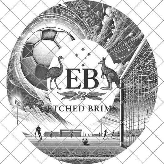 Hat Burning Design, Soccer Ball, Sports Hat File, Digital Download PNG, Hat Burning Template, Hat Laser Engraving Design, Hat File EB420
