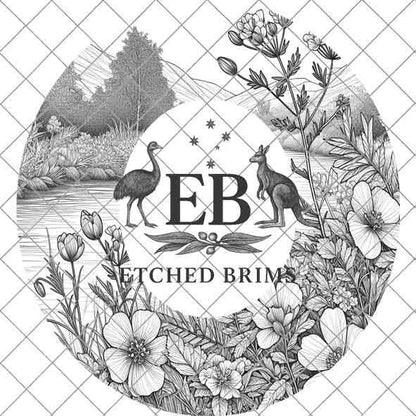 Wildflowers 5 Hat File, Laser Hat Burning Design, Digital Download PNG, Hat Burning Template, Hat Laser Engraving Design, Hat File EB221