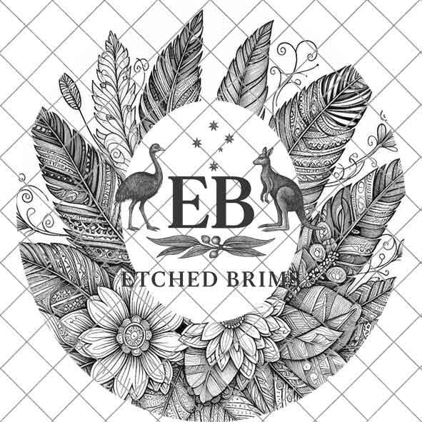 Boho Flowers & Feather, Laser Hat Burning Design, Digital Download PNG, Hat Burning Template, Hat Laser Engraving Design, Wide Brim Hat EB19