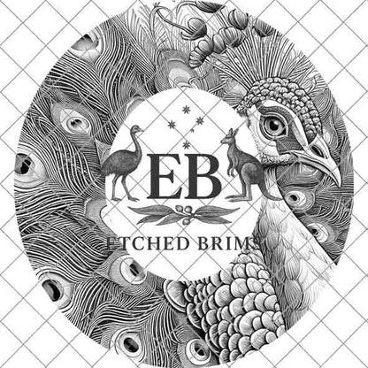 Peacock 5 Hat File, Hat Burning Design, Digital Download PNG, Hat Burning Template, Hat Laser Engraving Design, Bird Design, Hat File EB339
