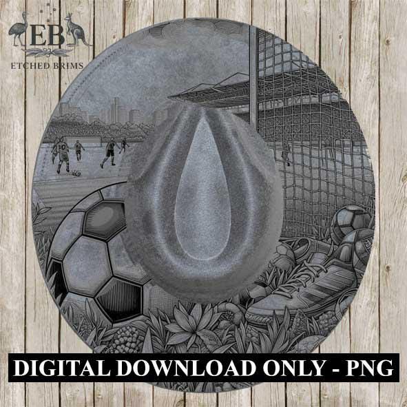 Hat Burning Design, Soccer Ball 1, Sports Hat File, Digital Download PNG, Hat Burning Template, Hat Laser Engraving Design, Hat File EB417