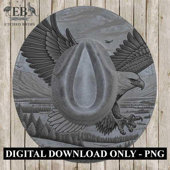Eagle 4 Hat File, Hat Burning Design, Digital Download PNG, Hat Burning Template, Hat Laser Engraving Design, Bird Design, Hat File EB334