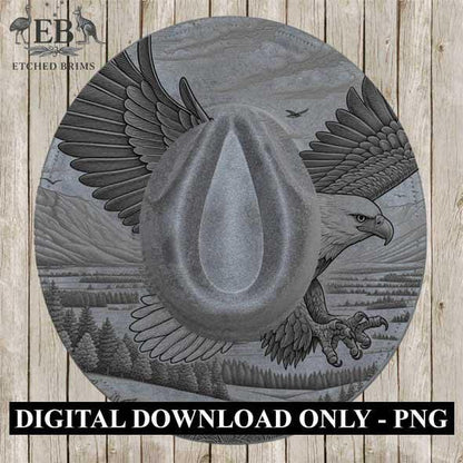 Eagle 4 Hat File, Hat Burning Design, Digital Download PNG, Hat Burning Template, Hat Laser Engraving Design, Bird Design, Hat File EB334