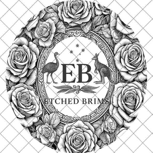 Roses 2 Flowers Hat File, Laser Hat Burning Design, Digital Download PNG, Hat Burning Template, Hat Laser Engraving Design, Hat File EB204