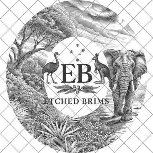 Elephant 5, Hat Burning Design, Digital Download PNG & PDF, Hat Burning Templates, Laser Engraving Design, Hat Burning Stencils, EB498