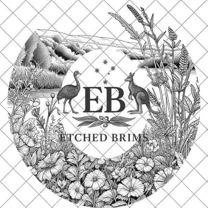 Wildflowers 4 Hat File, Laser Hat Burning Design, Digital Download PNG, Hat Burning Template, Hat Laser Engraving Design, Hat File EB220