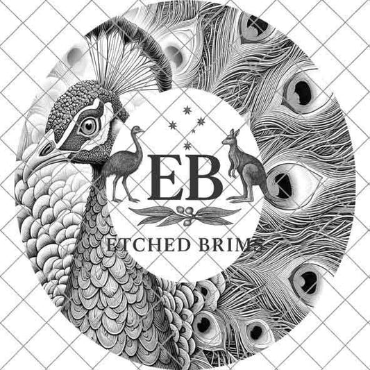 Peacock 6 Hat File, Hat Burning Design, Digital Download PNG, Hat Burning Template, Hat Laser Engraving Design, Bird Design, Hat File EB338