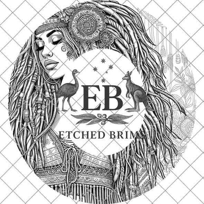 Hippy Woman 3, Boho Hippie, Laser Hat Burning Design, Digital Download PNG, Hat Burning Template, Hat Laser Engraving Design, Hat File EB154