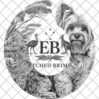 Yorkshire Terrior Dog Hat Engraving Template, PNG for Laser Hat Burning, PDF for Hand Burning Design, Digital Download – EB580