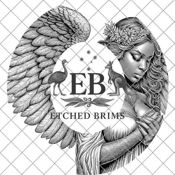 Angel Wings Hat Burning Templates 12, Memorial Wide Brim Hat, Laser Hat Designs, Hand Burning Stencil, PNG & PDF Digital Downloads, EB528