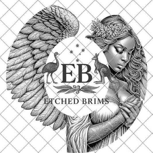 Angel Wings Hat Burning Templates 12, Memorial Wide Brim Hat, Laser Hat Designs, Hand Burning Stencil, PNG & PDF Digital Downloads, EB528