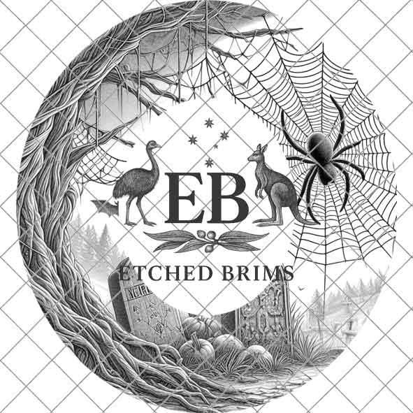Halloween Hat Template, Spider Web Hat Burning Design, Spooky Season, PNG, Hat Burning Stencil, Hat Burning Design, Engraving Pattern, EB464